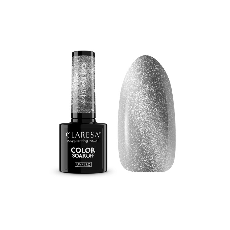 Claresa Alchemy Cat Eye Lakier hybrydowy do paznokci Silver 5 g 