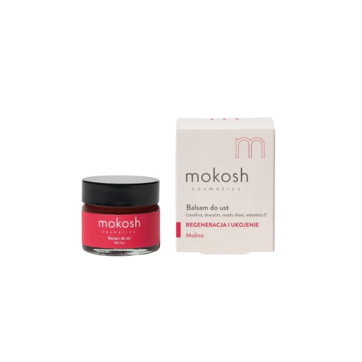 Mokosh Raspberry Lip Balm hydrateert en voedt de droge huid van de lippen