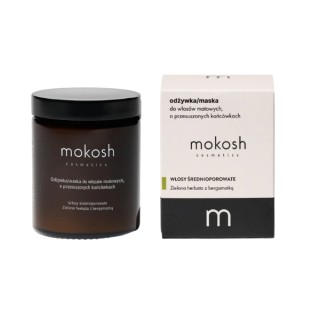 Mokosh Conditioner/Maske für mittlere Porosität, mattes Haar mit trockenen Spitzen, Grüner Tee mit Bergamotte, 180 ml