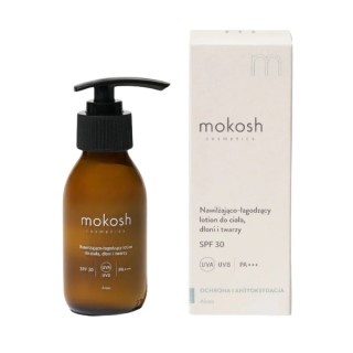 Mokosh feuchtigkeitsspendende und beruhigende Lotion für Körper, Gesicht und Hände SPF30 Aloe 100 ml