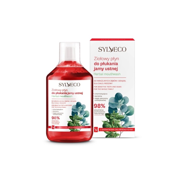 Sylveco Kruidenmondspoeling met chloorhexidine 500 ml