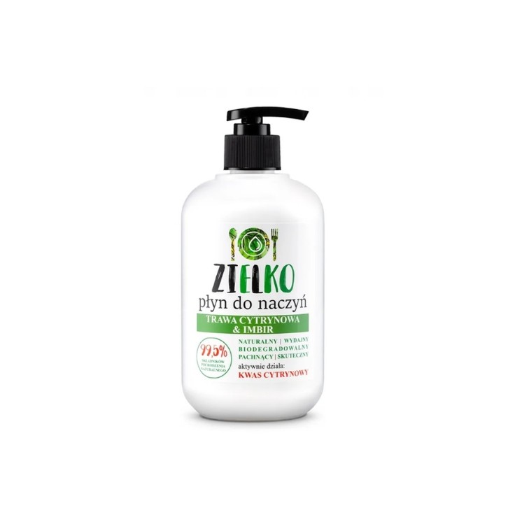 Zielko naturalny Płyn do naczyń Trawa cytrynowa & Imbir 500 ml