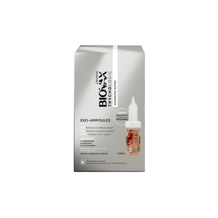 L'biotica Biovax Trychologic Exo-Ampoules Advanced Detox Entgiftungsbehandlung 7 Stück x 5 ml