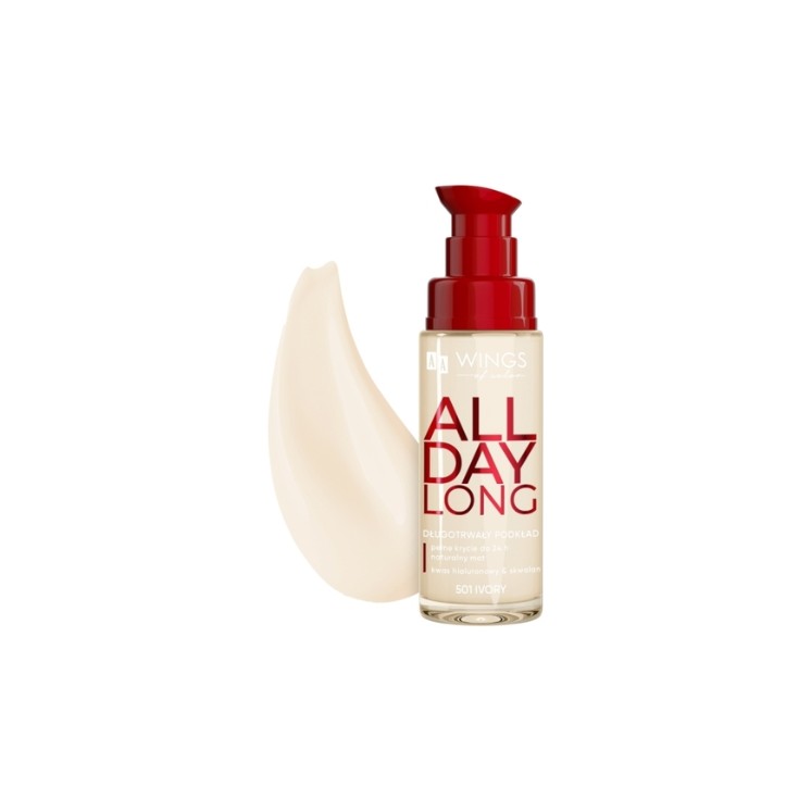 AA Wings of Color All Day Long Lasting Face Foundation /501/ Ivory 30 ml