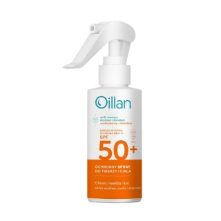 Oillan Sonnenschutzspray für Gesicht und Körper SPF50 , für empfindliche Haut, 125 ml