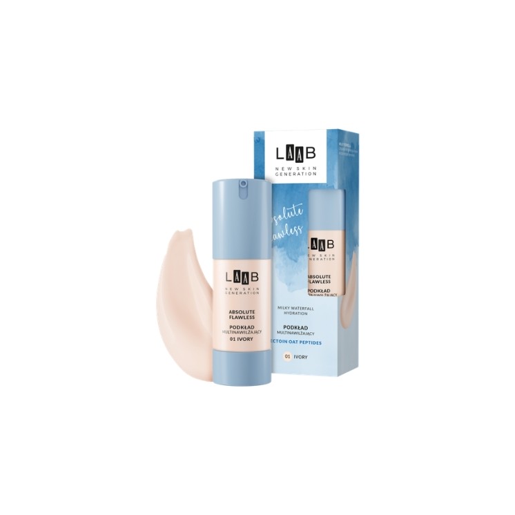AA LAAB Milky Waterfall Hydration Absolute Flawless Мультизволожувальний тональний крем для обличчя /01/ Light 30 мл