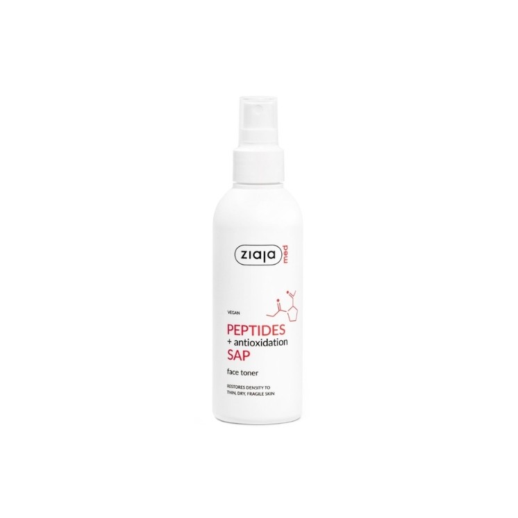 Lotion tonique visage Ziaja Med Peptides avec antioxydants 200 ml
