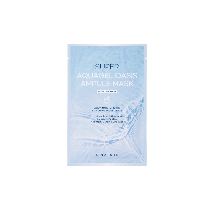 Зволожувальна тканинна маска для обличчя S.Nature Super Aquagel Oasis Ampule Mask 1 шт.
