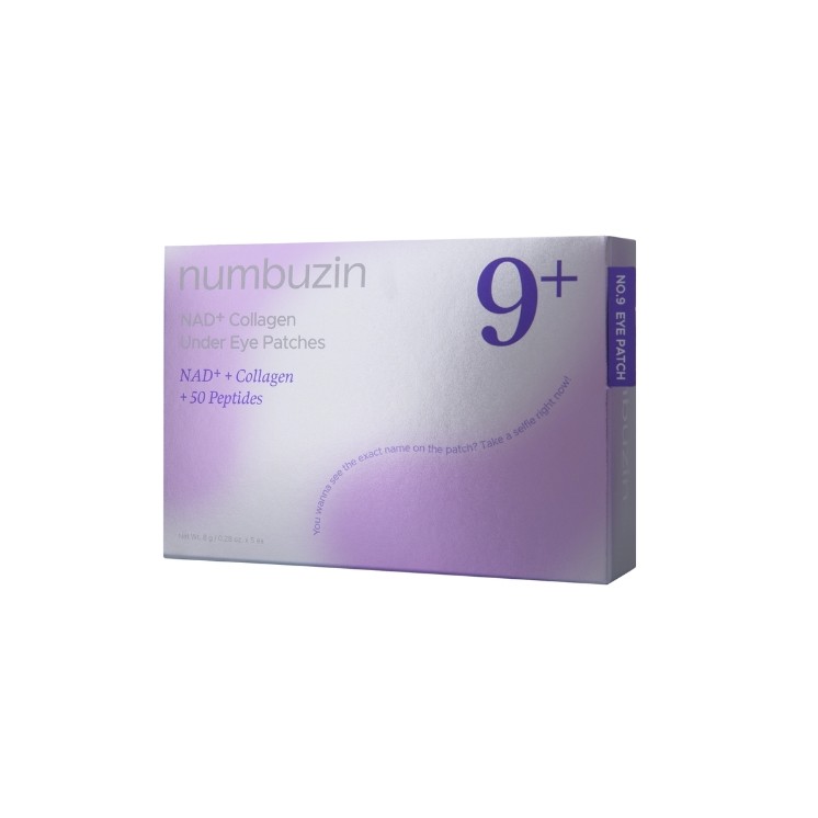 Numbuzin No.9 Patchs contour des yeux au Collagen NAD avec coenzyme NAD+ 5 pièces.
