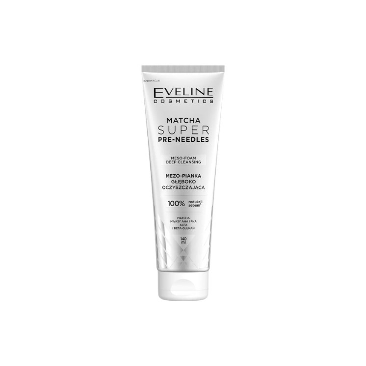 Eveline Matcha Super Pre-needles Mezo Diep Reinigende Gezichtsschuim 140 ml