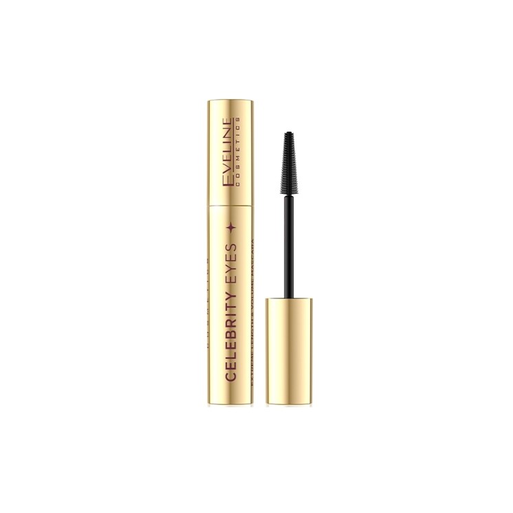 Eveline Celebrity Eyes Wimperntusche für längere und vollere Augen, 7 ml