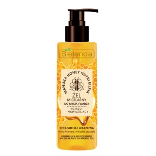 Bielenda MANUKA HONEY NUTRI ELIXIR Kojąco–nawilżający żel micelarny do mycia twarzy 200 g