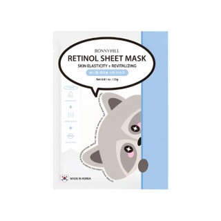 BonnyHill Retinol Sheet Mask uelastyczniająco-rewitalizująca Maseczka do twarzy w płachcie 1 sztuka