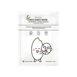BonnyHill Rice Sheet Mask Nourishing and Brightening Face Mask in a sheet 1 piece