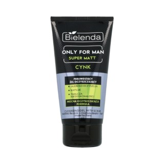 Bielenda ONLY FOR MEN SUPER MAT відлущувальний гель для очищення обличчя для чоловіків 150 г