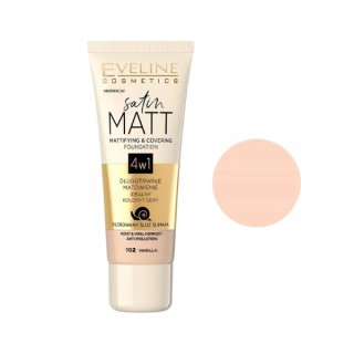 Матуючий тональний крем Eveline Satin Matt /102/ Vanilla 30 мл