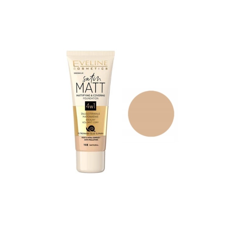 Eveline Satin Matt Mattierende Foundation /103/ Natural 30 ml