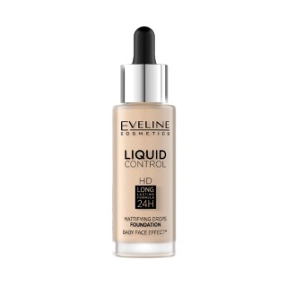 Eveline Liquid Control Foundation in Dropper /001/ Porcelain 32 ml