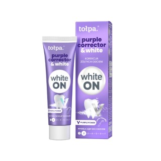 Tołpa White On Purple Corrector & White Pasta do zębów z fioletowy pigmentem 75 ml