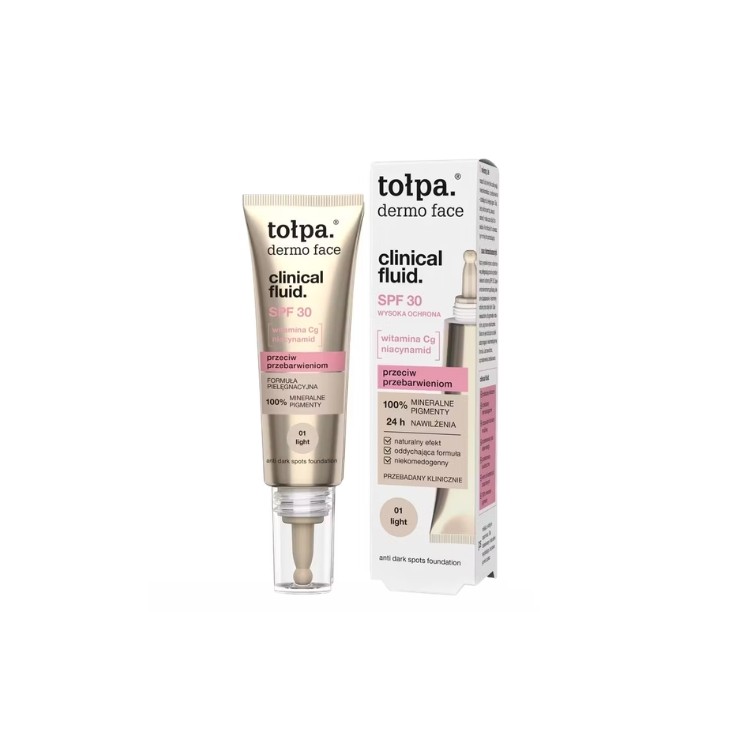 Tołpa Dermo Face Clinical Fluid Podkład przeciw przebarwieniom SPF30 /01/ Light 25 ml