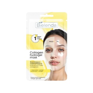 Bielenda Collagen Hydrogel Mask nawilżająco-rozświetlajaca Maska do twarzy 1 sztuka