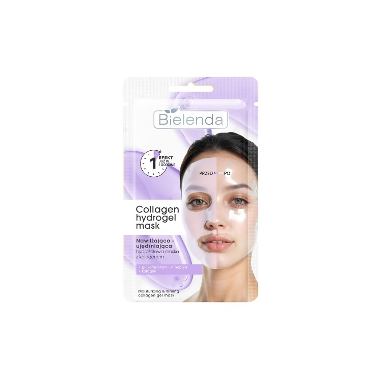 Bielenda Collagen Hydrogel Mask nawilżająco-ujędrniająca Maska do twarzy 1 sztuka
