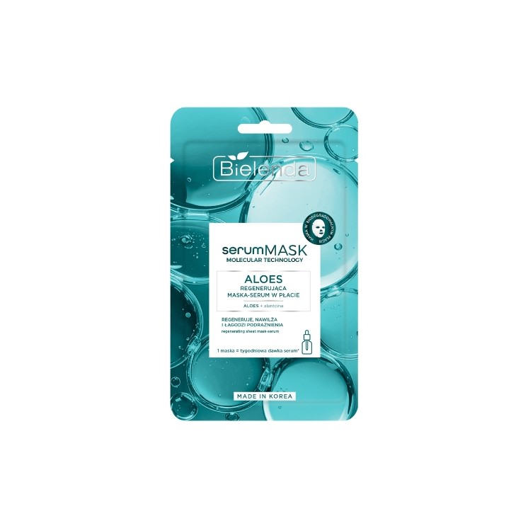 Bielenda serumMASK Molecular Technology Regenerierende Aloe Serum Tuchmaske 1 Stück