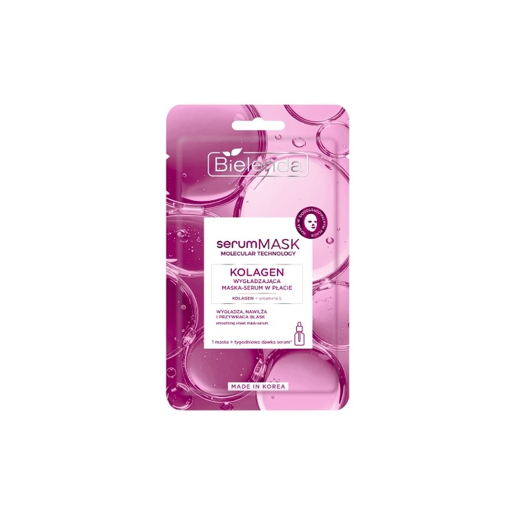 Bielenda serumMASK Molecular Technology wygładzająca Maska-serum w płachcie Kolagen 1 sztuka