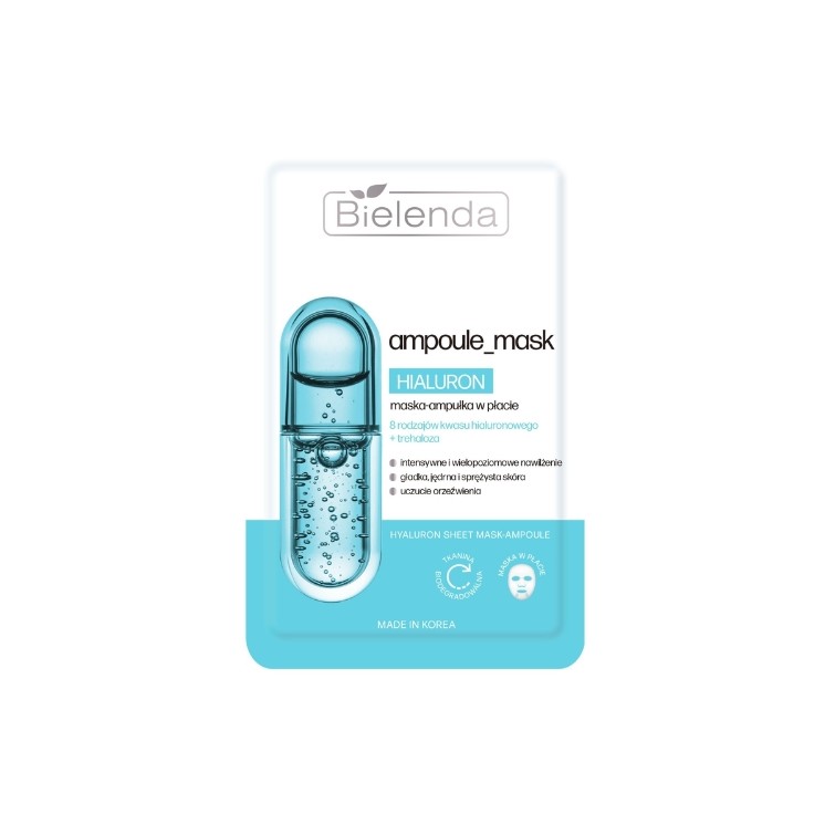 Bielenda Ampoule_mask nawilżająca Maska-ampułka w płachcie Hialuron 1 sztuka