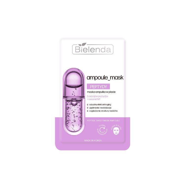 Bielenda Ampoule-Maske, straffende Tuchmaske mit Peptiden, 1 Stück