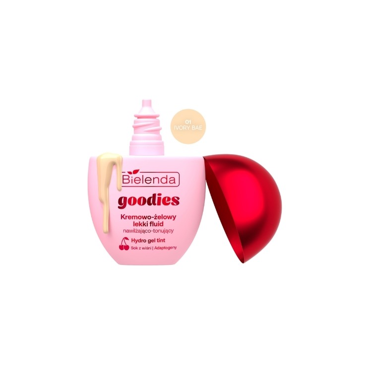 Bielenda Goodies kremowo- żelowy lekki Fluid nawilżająco-tonujący /01/ Ivory Bae
