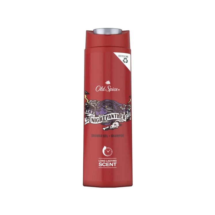 Old Spice Night Panther Duschgel und Shampoo 400 ml