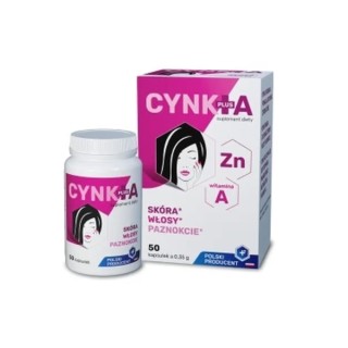 Zink Plus A für Haut, Haare und Nägel, 50 Kapseln