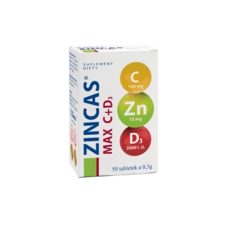 Zincas Max C+D3 50 tabletek