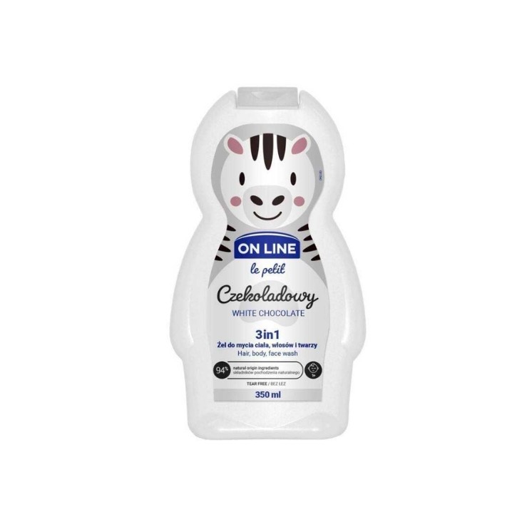 On Line Le Petit Chocolate Duschgel für Körper, Haare und Gesicht für Kinder, 350 ml