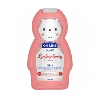 On Line Le Petit Candy Duschgel für Körper, Haare und Gesicht für Kinder, 350 ml