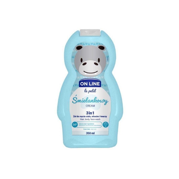 On Line Le Petit Creamy Duschgel für Körper, Haare und Gesicht für Kinder, 350 ml