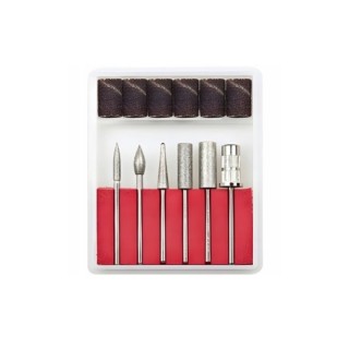 Set mit 6 Diamant-Nagel- und Nagelhautaufsätzen