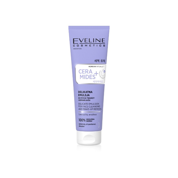 Eveline Korean Therapy Ceramides+ Sanfte Gesichtsreinigungsemulsion 140 ml