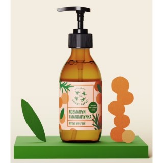 Mydlarnia Cztery Szpaki natürliche Flüssigseife Rosmarin und Mandarine 300 ml