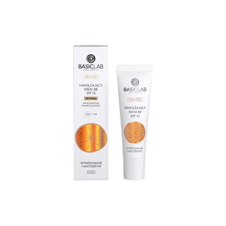 BasicLab Dermocosmetics Beauties Moisturizing BB Cream SPF15 /310/ Honey Balancing and Soothing 33 ml