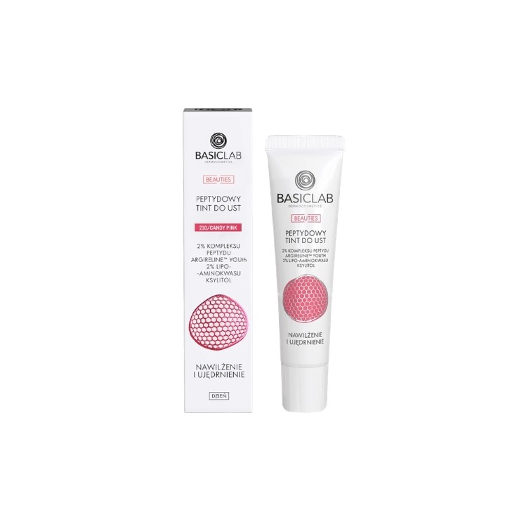 BasicLab Dermocosmetics Beauties peptydowy Tint do ust /210/ Candy Pink 15 ml