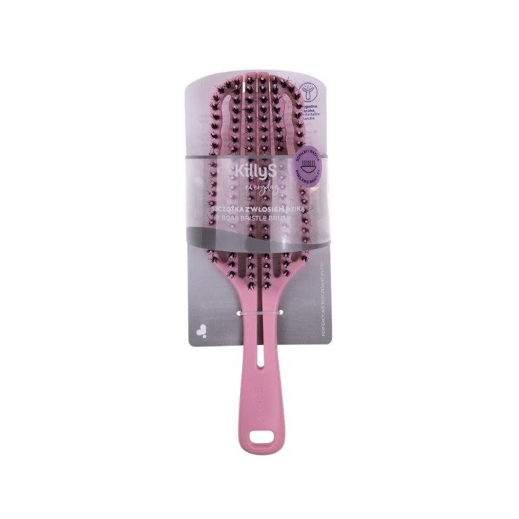 KillyS Pink Boar Bristle Hairbrush 1 pc.