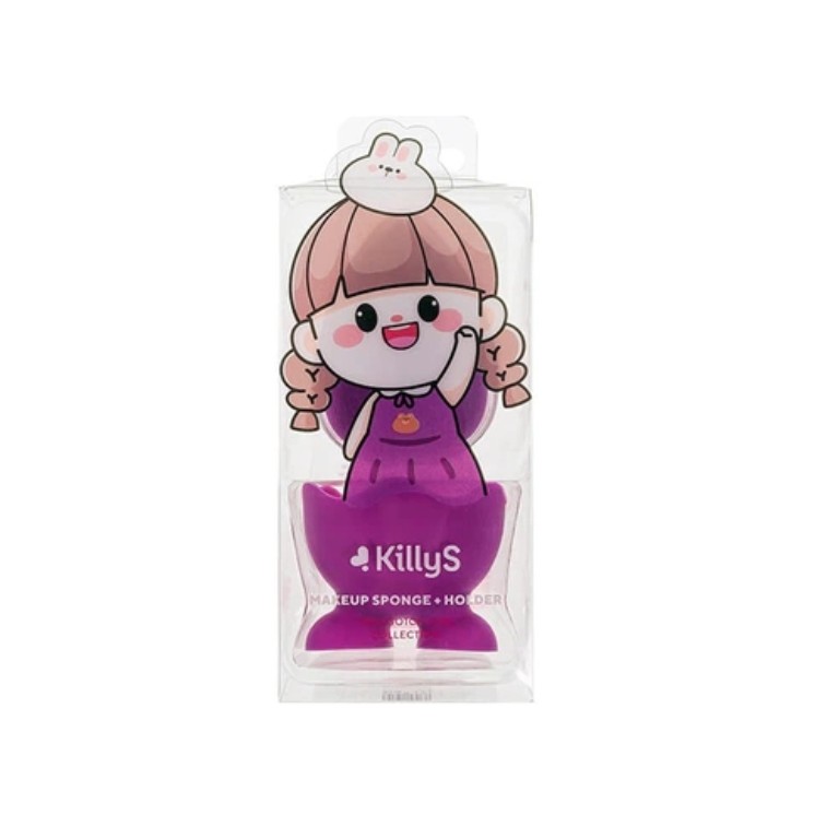 Спонж для макіяжу KillyS Tamagotchi Girl Violet з підставкою 1 шт.