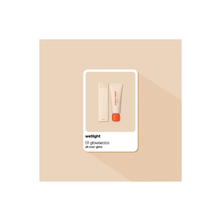 Poppy Head Wetlight All Over Glow Liquid Illuminator für Körper und Gesicht /01/ Glowsecco 50 ml