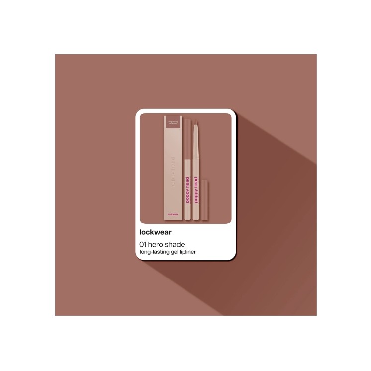 Poppy Head Lockwear Langanhaltender Gel-Lippenkonturenstift /01/ Hero Farbton 0,6 g