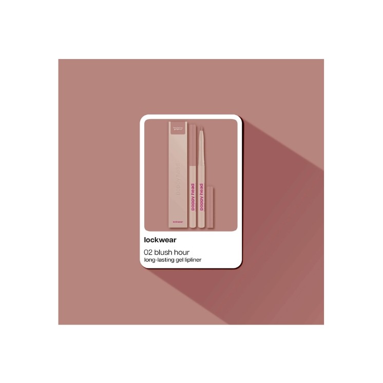 Poppy Head Lockwear Langanhaltender Gel-Lippenkonturenstift /02/ Blush Hour 0,6 g
