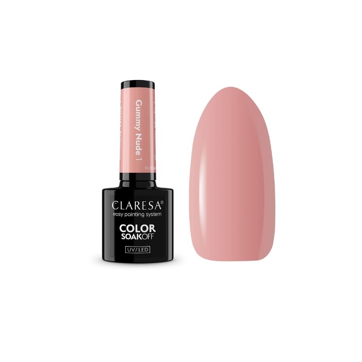 Гібридний лак для нігтів Claresa Nude Glow Gummy Nude /1/ 5 г