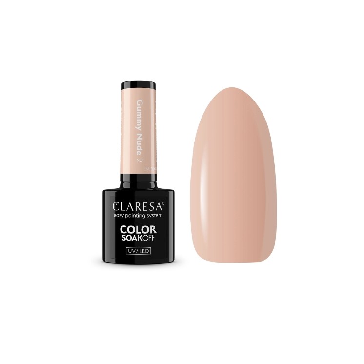 Гібридний лак для нігтів Claresa Nude Glow Gummy Nude /2/ 5 г