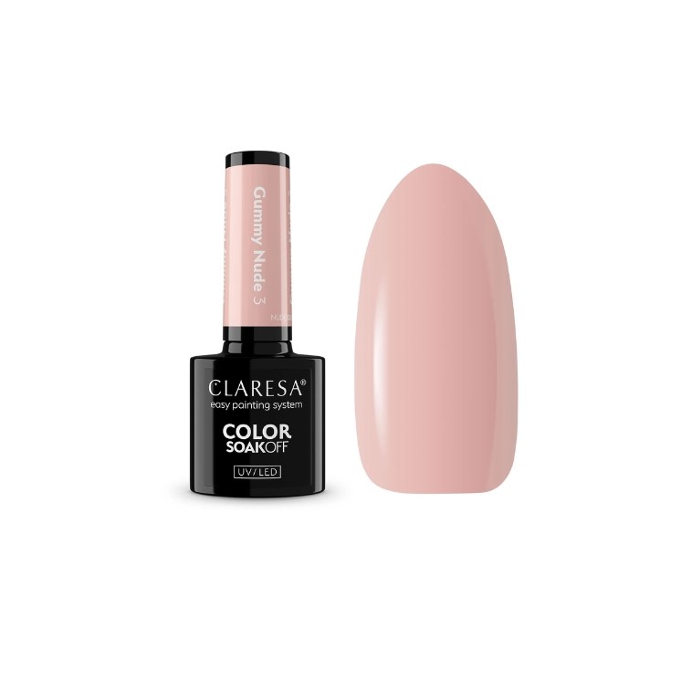 Гібридний лак для нігтів Claresa Nude Glow Gummy Nude /3/ 5 г